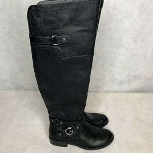 New GUESS GG HURDER SS Long Boots Black Full Side